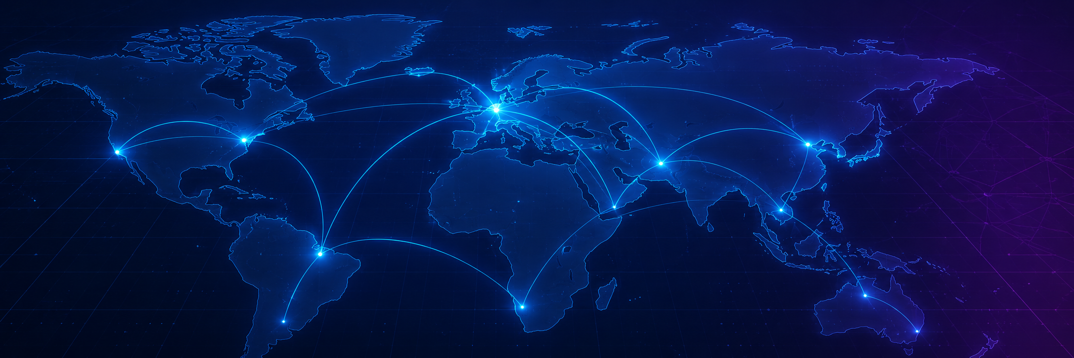 Elegant global maritime network map
